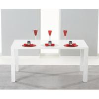 Hudson 160cm White High Gloss Dining Table