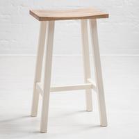 hudson oak breakfast bar stool white