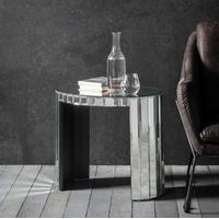 hudson living travis mirrored side table