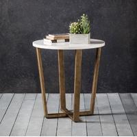 hudson living cleo marble side table round