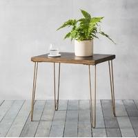 hudson living pompeii metallic side table