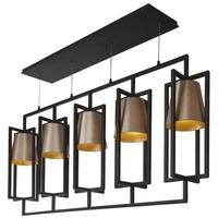 Hurricane Mat Black Thomas Griem Chandelier - Long