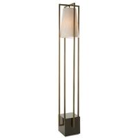 Hurricane Antic Brass Thomas Griem Floor Lamp with Shade