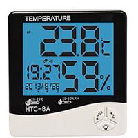 Humidity Mete LCD Digital HTC-8 Temperature Instruments Thermometer Hygrometer Temperature Humidity Meter Clock