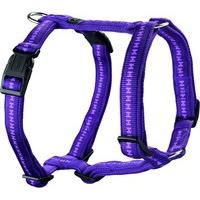 HUNTER Power Grip Vario Rapid Soft Padded Nylon Harness, Medium, Purple/Violet