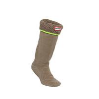 Hunter Neon Trim boots Sock PUTTY NEON YELLOW