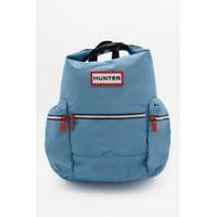 hunter original top clip pale blue nylon backpack blue