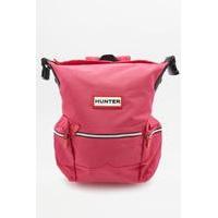 hunter original top clip bright pink nylon backpack pink
