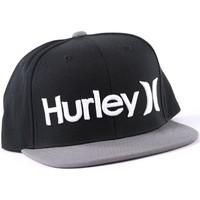 hurley one only snapback cap dark grey mens cap in grey