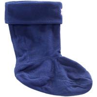 Hunter Kids Navy Fleece Welly Socks boys\'s Children\'s socks in blue