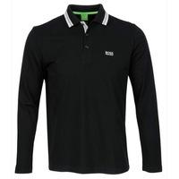 hugo boss plisy ls polo shirt black