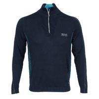 Hugo Boss Zelchior Pro Zip Neck Sweater Navy