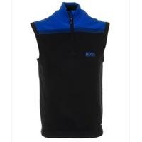 Hugo Boss Zagi Pro Zip Neck Sleeveless Sweater Black