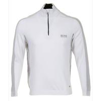 hugo boss zelchior pro zip neck sweater natural