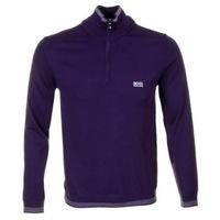 Hugo Boss Zime FA Zip Neck Sweater Dark Purple