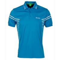 hugo boss paddy pro 2 polo shirt open blue