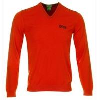 hugo boss veeh pro sweater bright orange