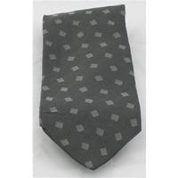 Hugo Boss grey mix square patterned silk tie