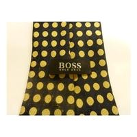 Hugo Boss Silk Tie Black With Gold Spots