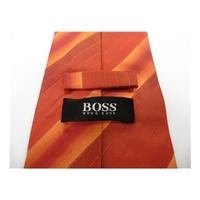 Hugo Boss Silk Tie With Orange Stripes