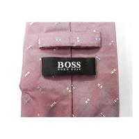 Hugo Boss Metallic Clover Pink Silk Tie
