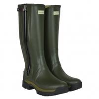 Hunter Balmoral Neoprene Technical Zip Wellingtons, UK-, Dark Olive