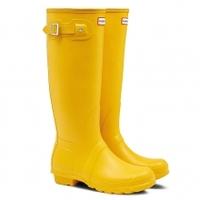 Hunter Ladies Original Tall Wellington Boots, Yellow, UK 8