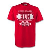 Hungary Hun T-shirt (red) + Your Name (kids)