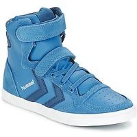 Hummel TEN STAR JR boys\'s Children\'s Shoes (High-top Trainers) in blue