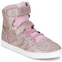 Hummel TEN STAR GLITTER SNEAKER girls\'s Children\'s Shoes (High-top Trainers) in pink