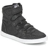 Hummel TEN STAR GLITTER SNEAKER girls\'s Children\'s Shoes (High-top Trainers) in black