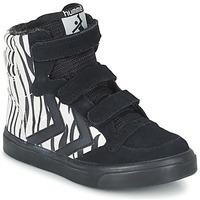 Hummel STADIL ZEBRA JR boys\'s Children\'s Shoes (High-top Trainers) in black