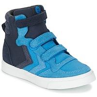 Hummel STADIL 50FIFTY CANVAS JR boys\'s Children\'s Shoes (High-top Trainers) in blue
