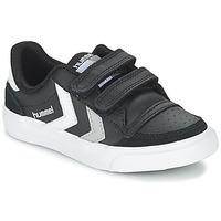 hummel stadil jr velcro low boyss childrens shoes trainers in black