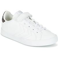 Hummel DEUCE COURT GLITTER JR girls\'s Children\'s Shoes (Trainers) in white