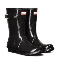 hunter rain boots boots original short gloss black