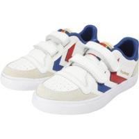 Hummel Stadil Leather JR Low white/blue/red/gum