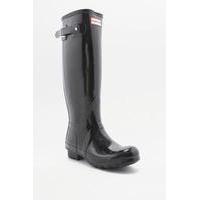 hunter original gloss rain boots black