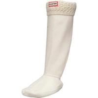 hunter original womens knitted lace boots socks natural white