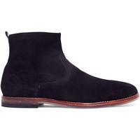 hudson lancing suede boot black mens low ankle boots in black