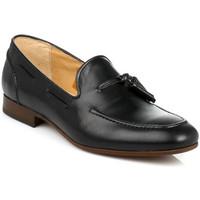 hudson mens black pierre calf leather loafers mens loafers casual shoe ...
