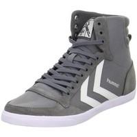 hummel slimmer stadil high mens shoes high top trainers in grey