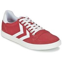 Hummel TEN STAR WAXED CANVAS LOW men\'s Shoes (Trainers) in red