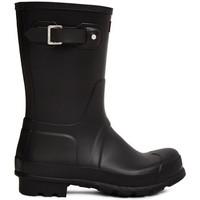 Hunter Original Short Rain Boot Black men\'s Wellington Boots in black