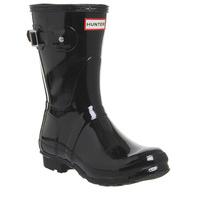 Hunter Short Classic wellies BLACK GLOSS