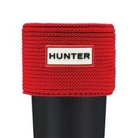 hunter original garter stitch cuff tall boot sock military red