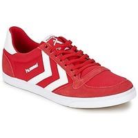 hummel slimmer stadil low womens shoes trainers in red