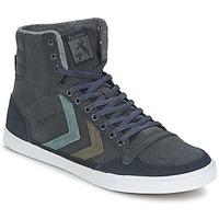 hummel ten star duo oiled high womens shoes high top trainers in blue