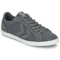 hummel deuce court canvas lo womens shoes trainers in grey