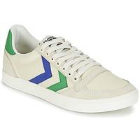 hummel ten star duo canvas low womens shoes trainers in beige